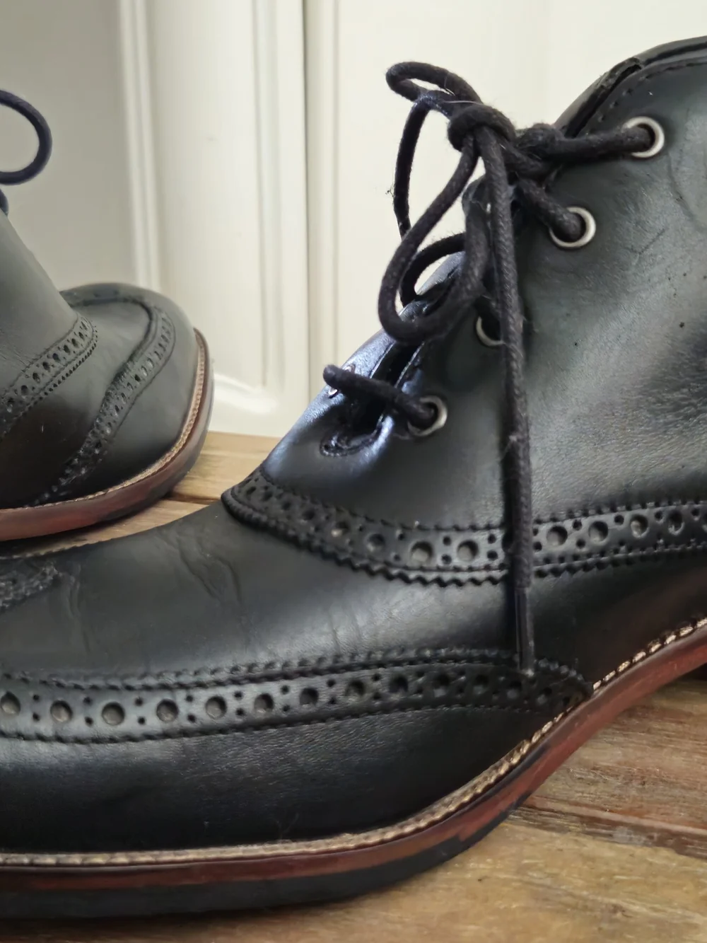 Cole Haan-Classic Black Leather Boots Size 11M